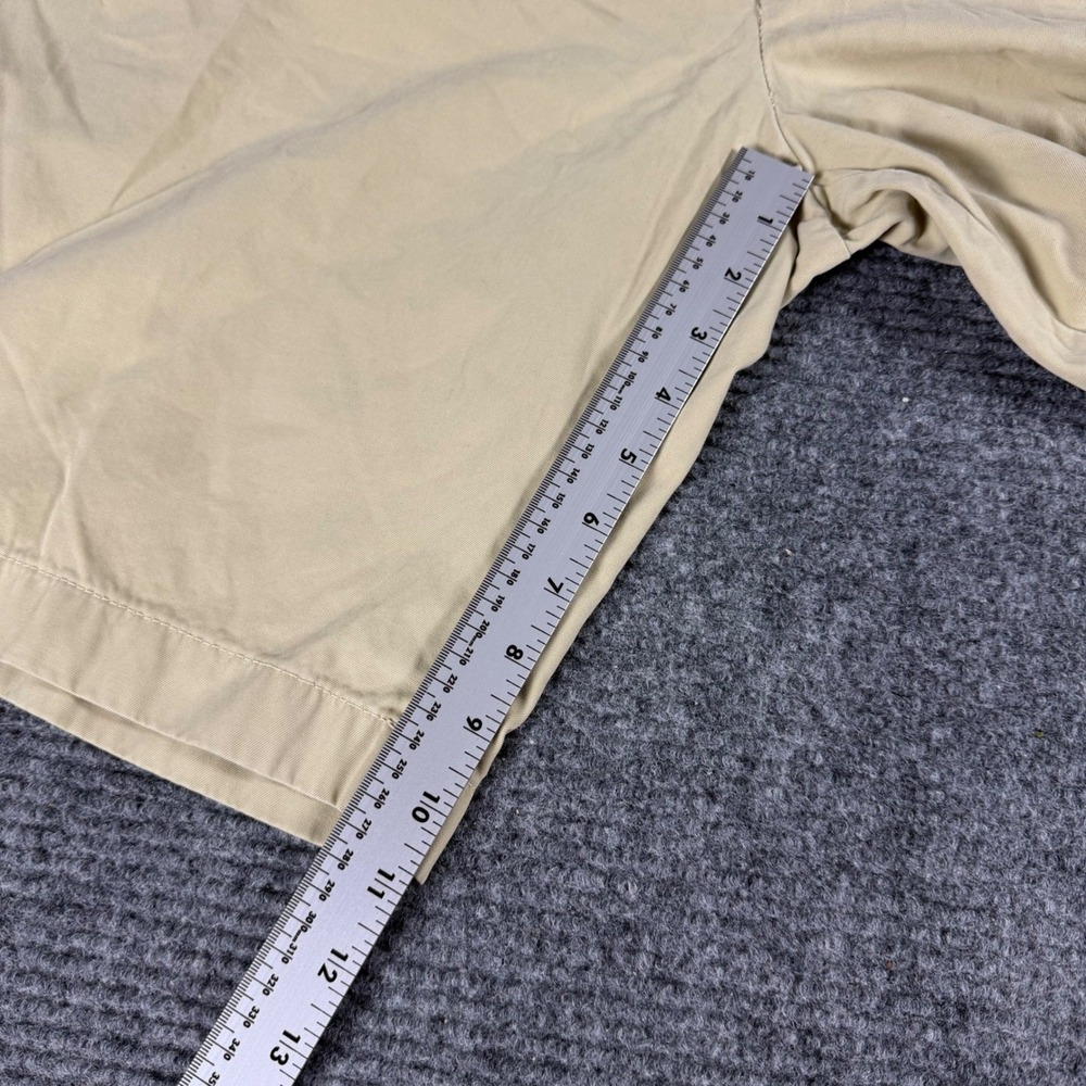 Brooks Brothers Mens Bermuda Shorts 42 Tan Khaki Cotton Twill Flat Front Chino - Picture 8 of 12
